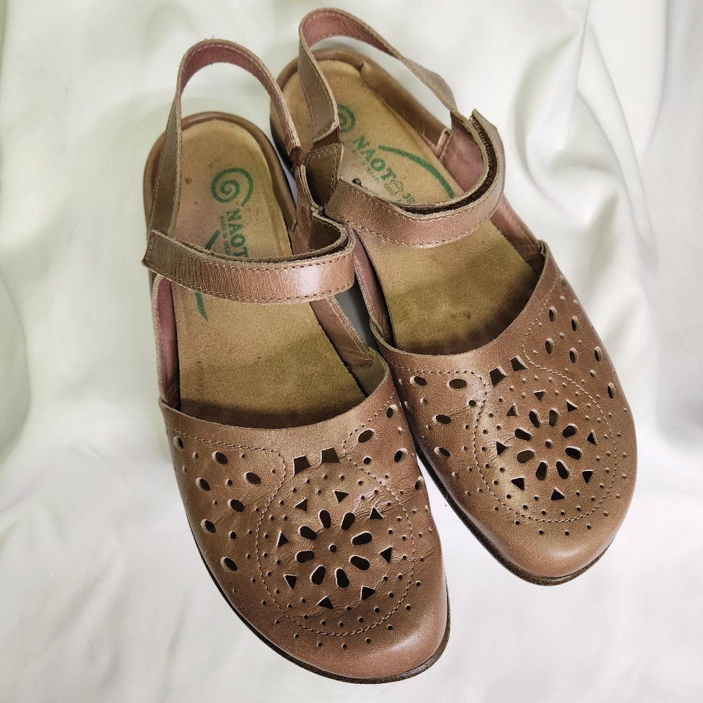 NAOT Arataki Brown Leather Slingbacks Women's Size 39 (U.S. Size 8) Pre-owned